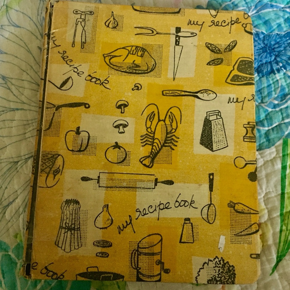 Vintage Recipe Book with handwritten recipes